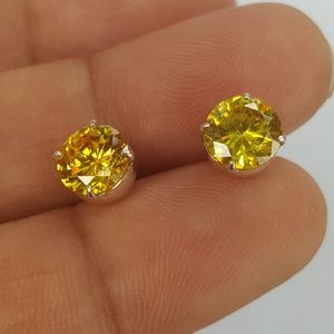 Handmade silver stud earrings